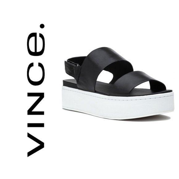 Vince Shoes - VINCE {7} Westport Platform Sandal Black and White